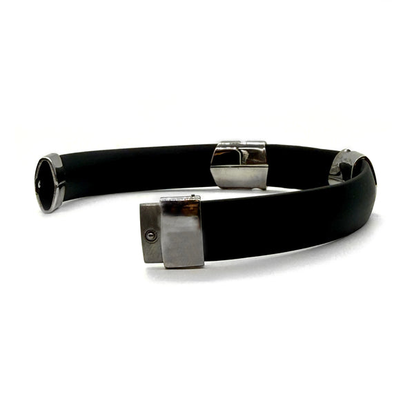 BZ103 Stainless Steel & Rubber Bracelet