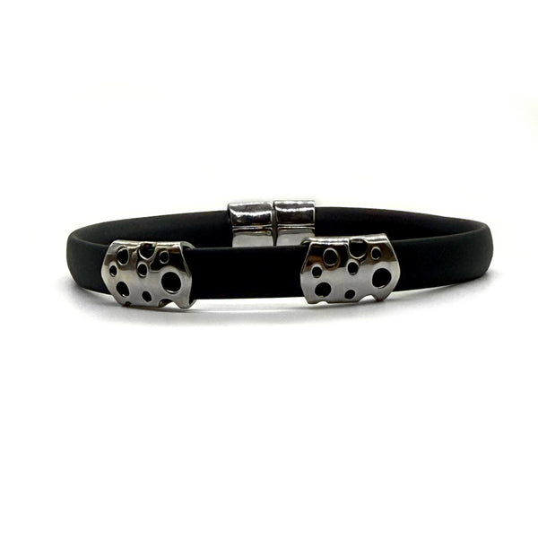 BZ104 Stainless Steel & Rubber Bracelet