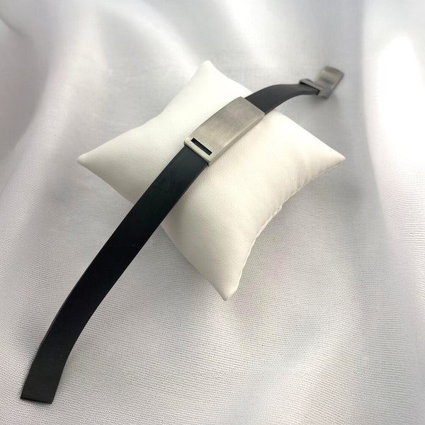 BZ105 Stainless Steel & Rubber Bracelet