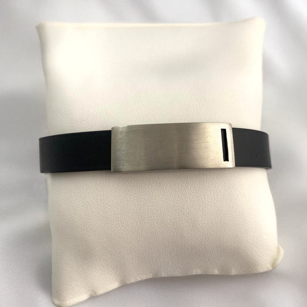 BZ105 Stainless Steel & Rubber Bracelet