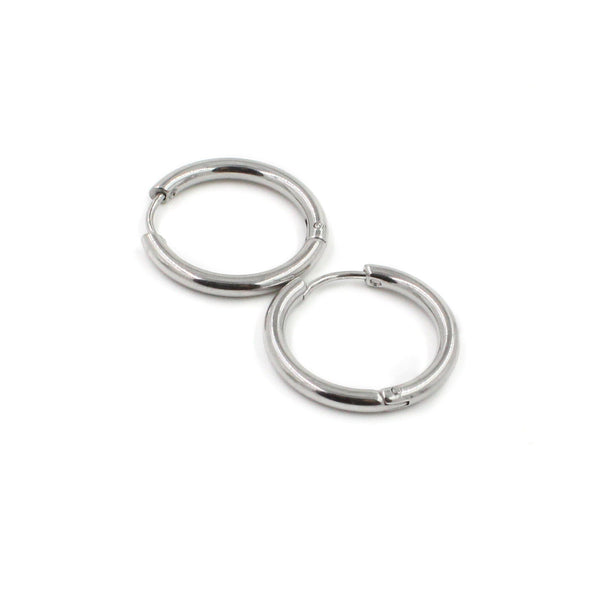 EJEW-P177-P-17 21mm Stainless Steel Hoop Earrings