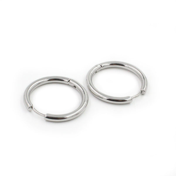EJEW-P177-P-18 22mm Stainless Steel Hoop Earrings