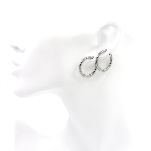 EJEW-P177-P-18 22mm Stainless Steel Hoop Earrings