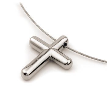 0712-01 Boccia Titanium Cross Pendant