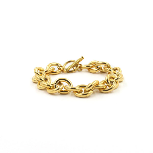 DG-20092201B Chunky Gold Stainless Steel Bracelet