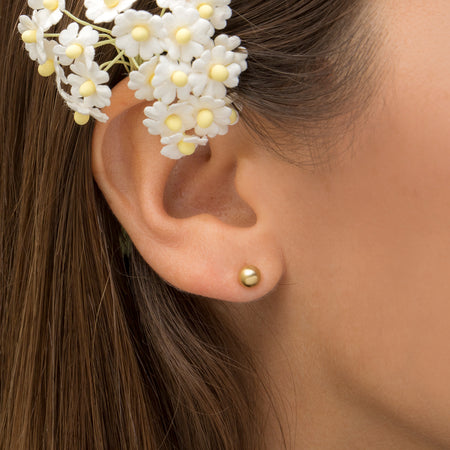 MNC-ER340-B-7mm Stainless Steel & Gold Stud Earrings