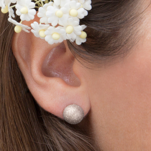 MNC-ER561-A-12mm Steel Domed Stud Earrings