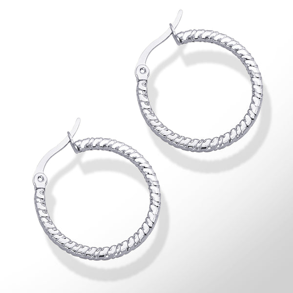 MNC-ER997-A Stainless Steel Hoop Earrings