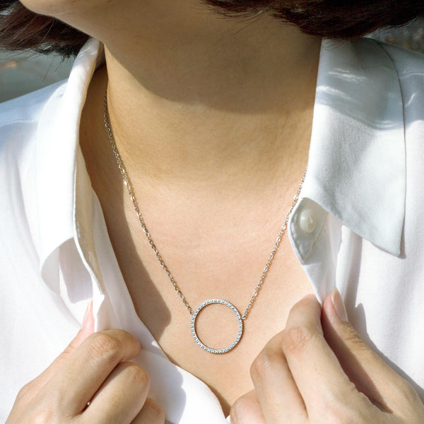 MNC-P664-A Stainless Steel Circle Necklace