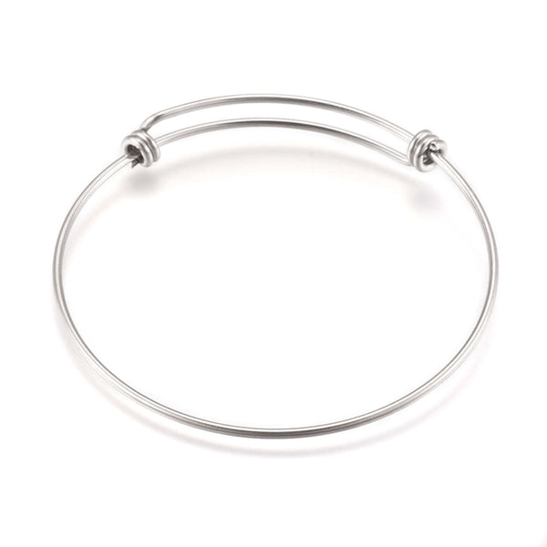 Stainless Steel Sliding Bangle Bracelet