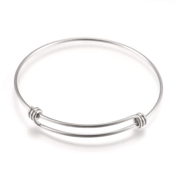 Stainless Steel Sliding Bangle Bracelet
