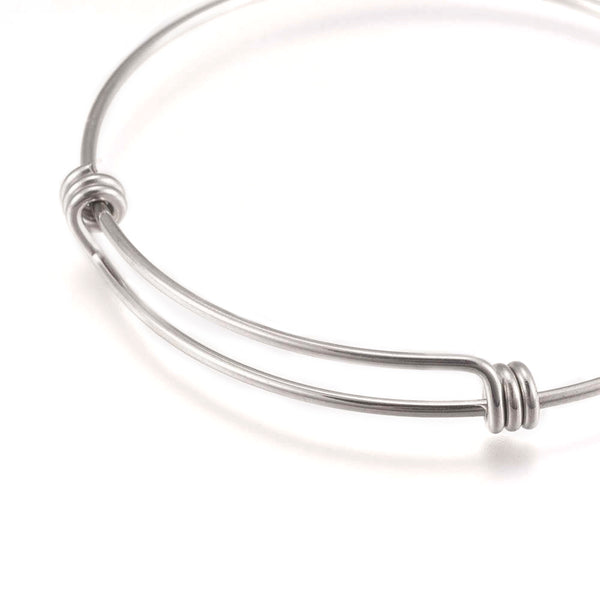 Stainless Steel Sliding Bangle Bracelet