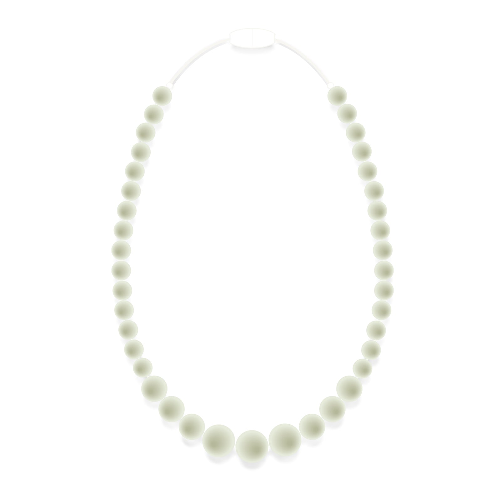 Dove Silicon rubber bead necklace
