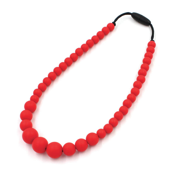 Christmas Red Silicon rubber bead necklace