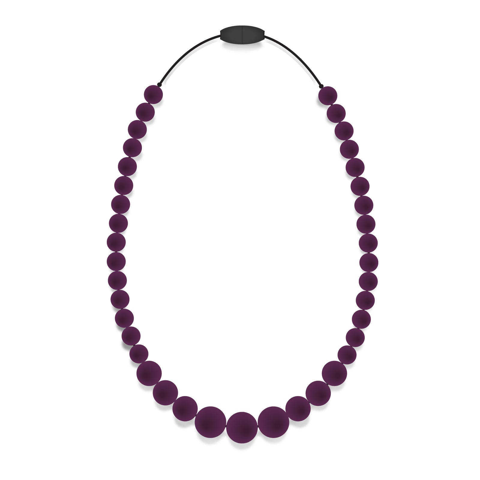 Red Wine Silicon rubber bead necklace