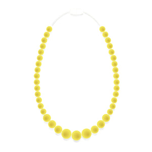 Lemon Yellow Silicon rubber bead necklace