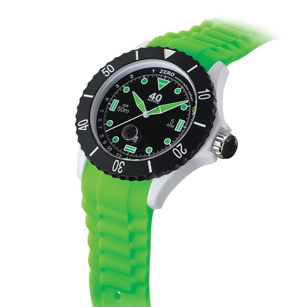 40Nine Extra-Large 50mm Green & Black Watch