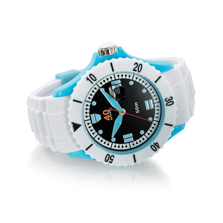 40Nine Extra Large 50mm White & Blue Watch