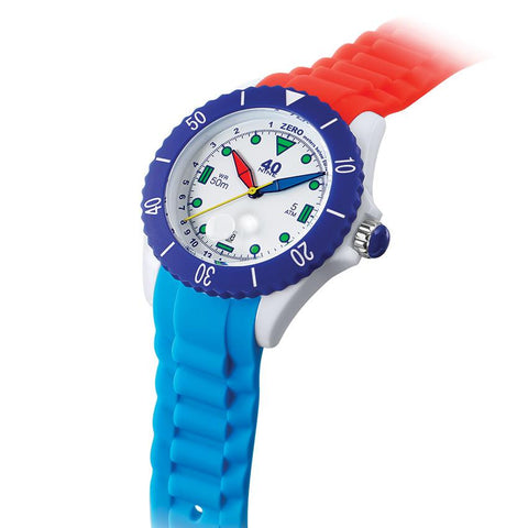 40Nine Large 45mm Red & Blue FUN Watch