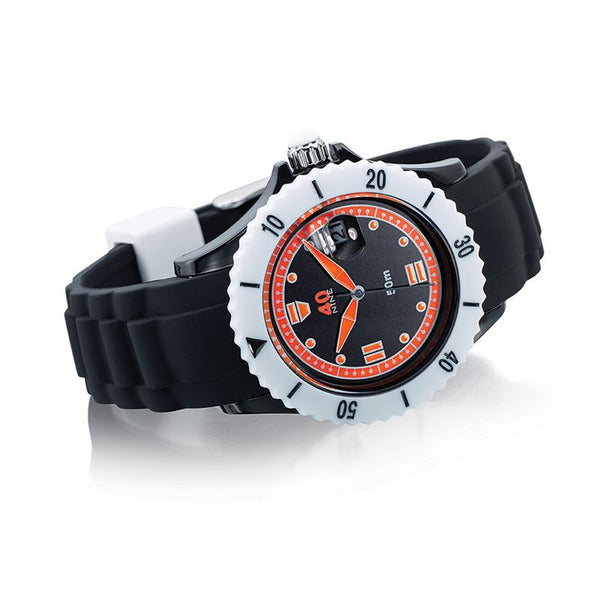 40Nine Medium 40mm Black & Orange Watch