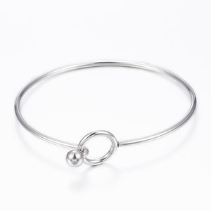 Stainless Steel Bangle Squeeze Bracelet