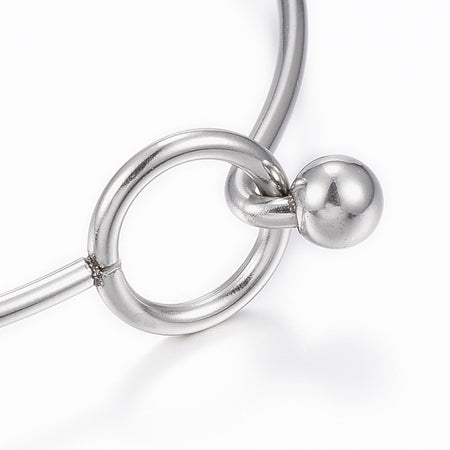 Stainless Steel Bangle Squeeze Bracelet