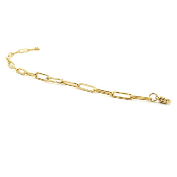 DG-20082013 Gold Stainless Steel Paper Clip Bracelet