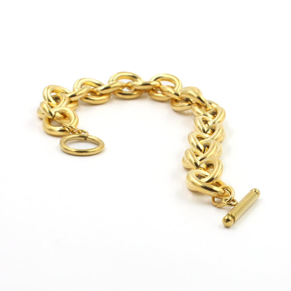 DG-20092201B Chunky Gold Stainless Steel Bracelet