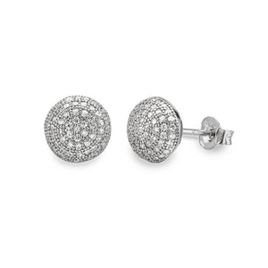 EWE140755 Sterling Silver Round Stud Earrings