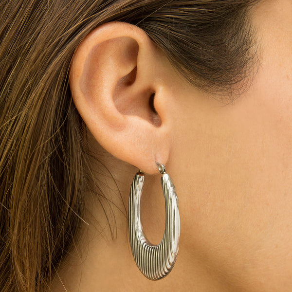 FSER59-A Stainless Steel Shrimp Earrings