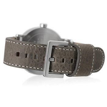 Watch Strap: Grey Leather For SB Metropolis-SB Design Studio