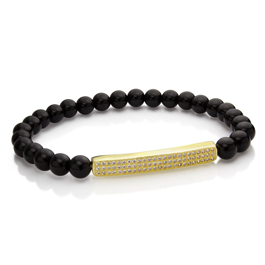 MNC-BR364-B Stainless Steel Beaded Bracelet