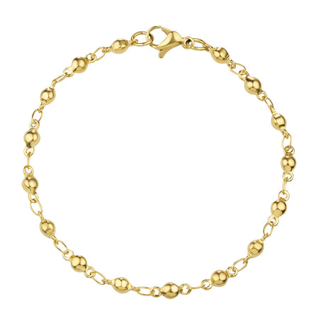 MNC-BR450-B Steel & Gold Link Bracelet