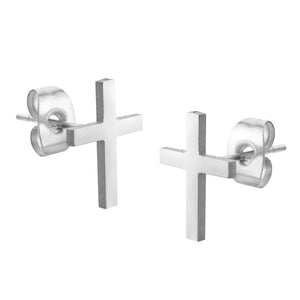 MNC-ER679-A Stainless Steel Cross Earrings