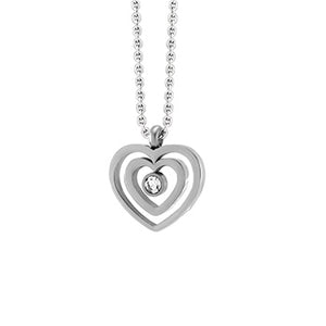 MNC-P087T-A Stainless Steel Heart Pendant