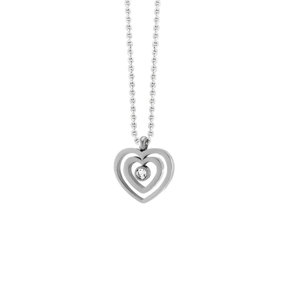 MNC-P087T-A Stainless Steel Heart Pendant