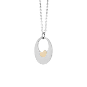 MNC-P147-A Stainless Steel Pendant with Heart