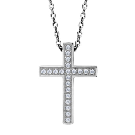 MNC-P515-A Stainless Steel Cross Pendant Necklace