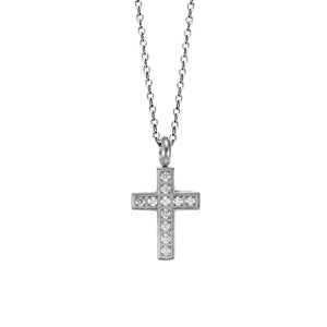 MNC-P642-A Stainless Steel Small Cross Pendant Necklace