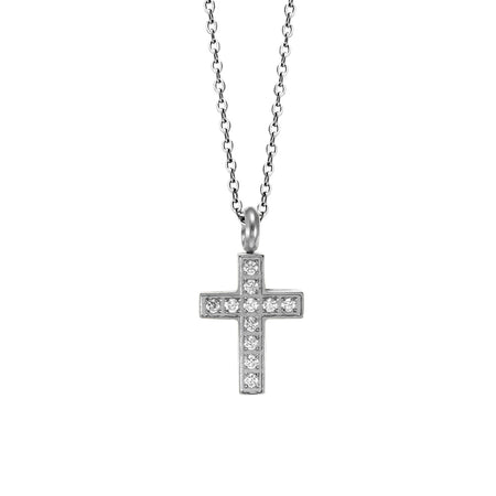 MNC-P642-A Stainless Steel Small Cross Pendant Necklace