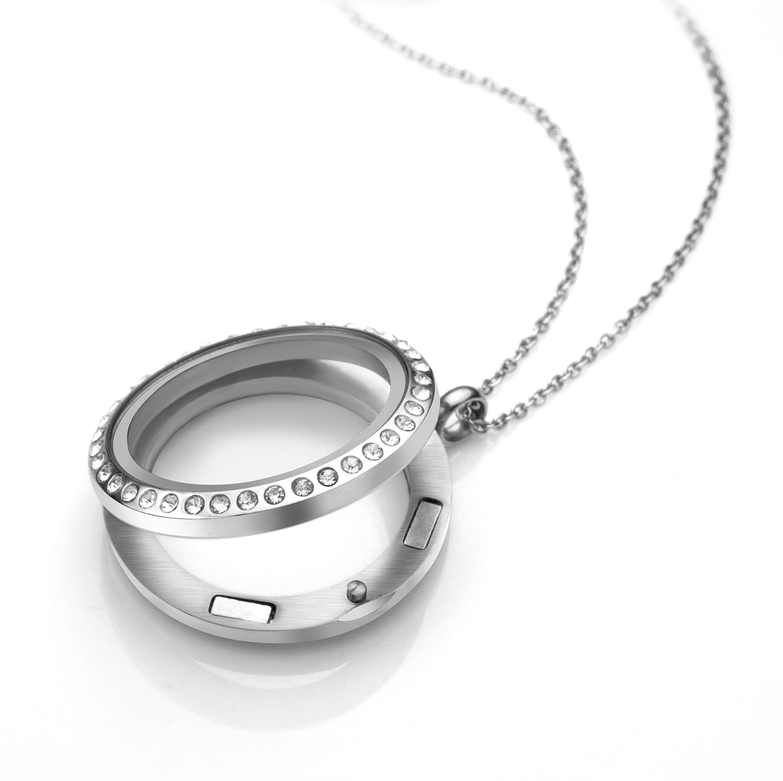MNC-P778-A-25mm Stainless Steel Clear Locket