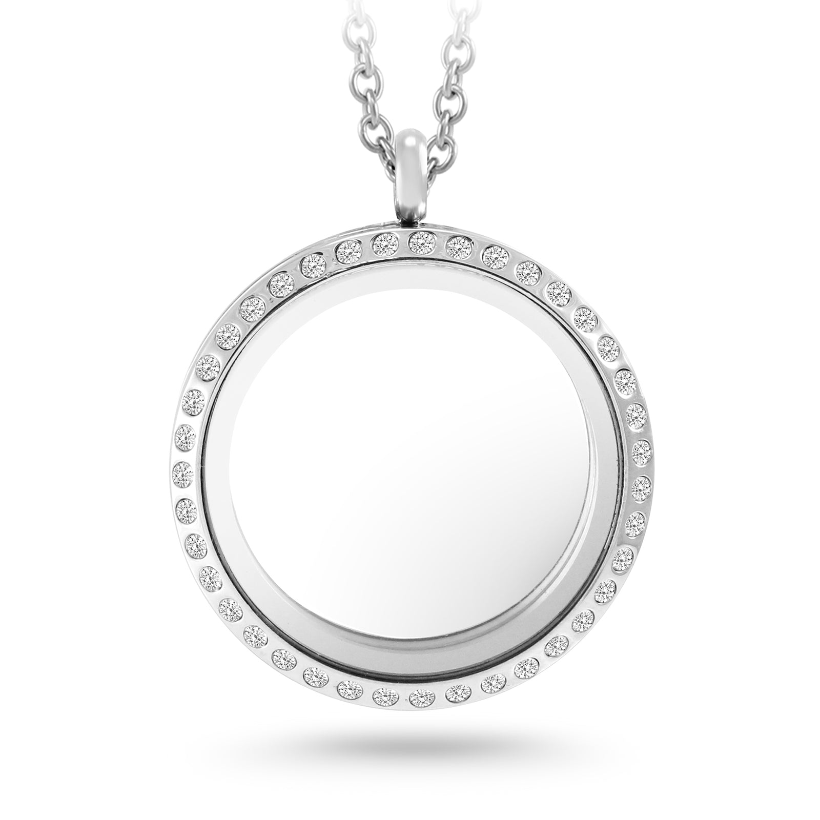 MNC-P778-A-30mm Stainless Steel Clear Locket