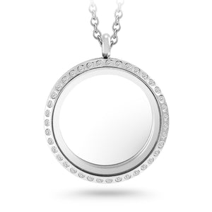 MNC-P778-A-30mm Stainless Steel Clear Locket