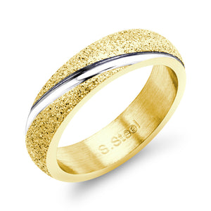 MNC-R432-B Stainless Steel & Gold Ring