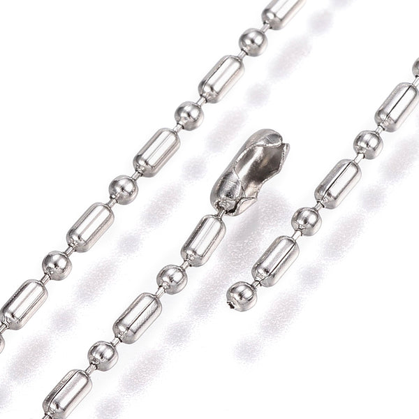 Stainless Steel 1.5mm Beaded Chain