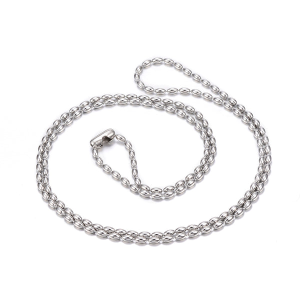 Stainless Steel 2.3mm Beaded Chain