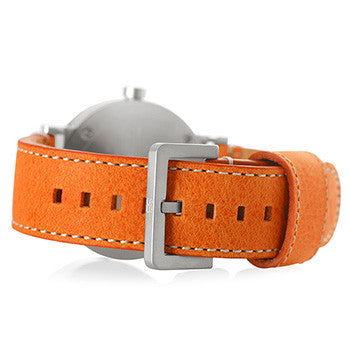 Watch Strap: Orange Leather For SB Metropolis-SB Design Studio