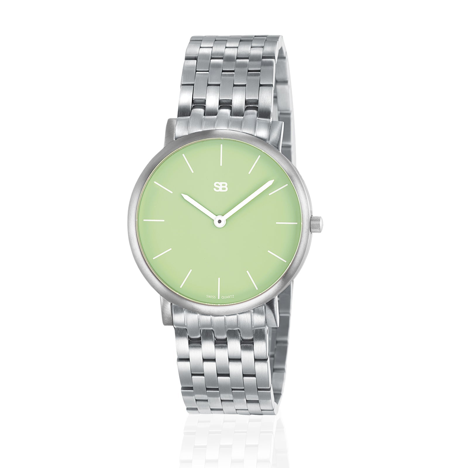 SOB1005/BRLINK SB Steel Watch w/Green Dial