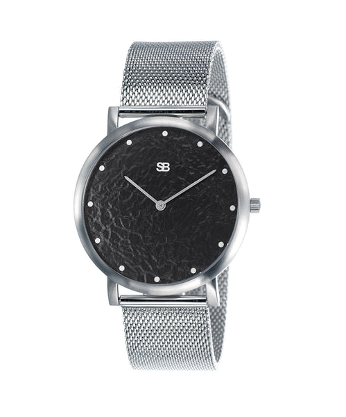SOB1035 Steel Blaze Watch w/Mesh Bracelet