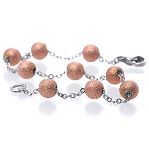 MNC-BR048-C 40Nine Pink Gold Ball Bracelet
